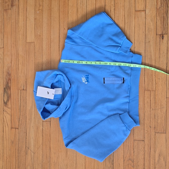 Nike Kids Pullover Hoodie Sweater Baby Blue Sportswear Club Fleece Size L - Picture 8 of 9